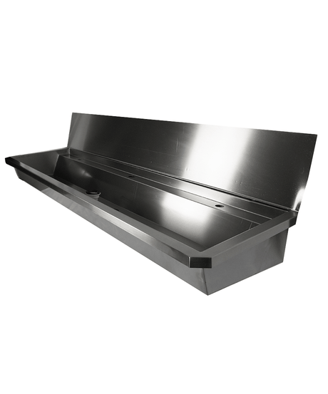 Commercial Sink - Revolutionary 1800mm Three-Hand Wash Trough Sink - Model 7013.4610 for Effortless Hygiene