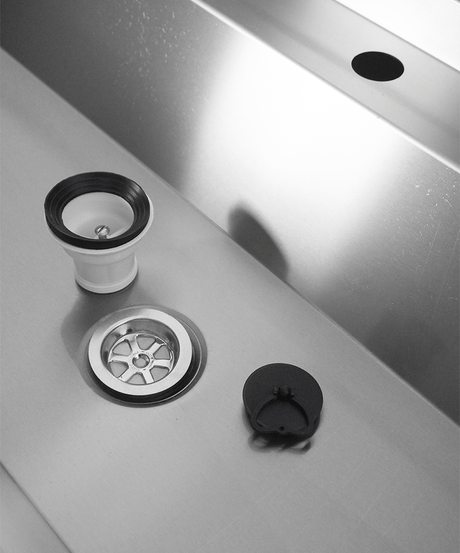 Commercial Sink - Revolutionary 1800mm Three-Hand Wash Trough Sink - Model 7013.4610 for Effortless Hygiene