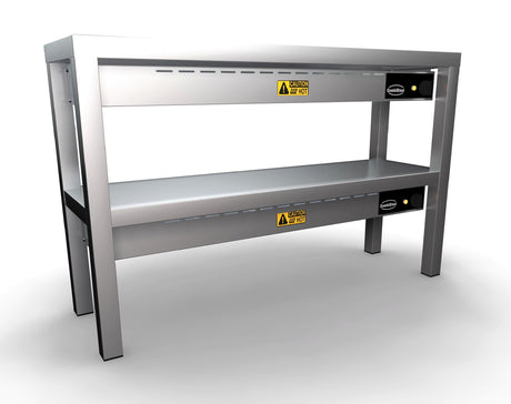 Commercial Shelving - 1000mm Double Tier Ceramic Heated Overshelf - Featuring 6 Powerful 250W Elements