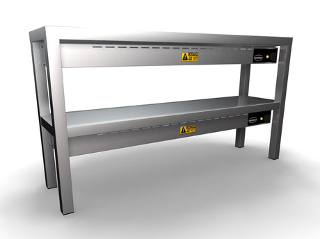 Commercial Shelving - Double Tier Heated Ceramic Overshelf – 1200mm Wide with 6 Powerful 250W Elements – Model 7020.0735