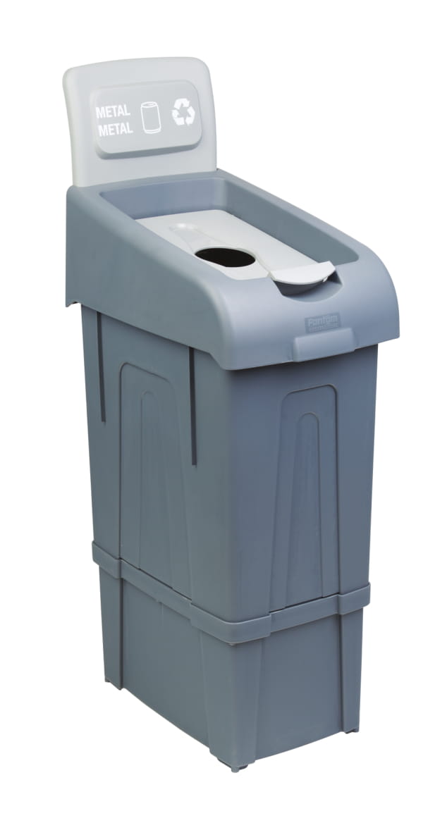 Sleek Metal Recycling Bin by Combisteel - Model 7048.0070