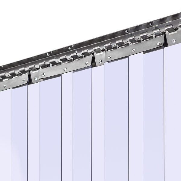 Enhanced CombiSteel PVC Strip Door Air Curtain for Refrigerated and Freezer Spaces - Model 7059.0005