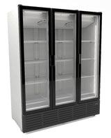 Stunning Combisteel Triple Hinged Glass Door Display Fridge - 1560L Capacity for Ultimate Merchandising