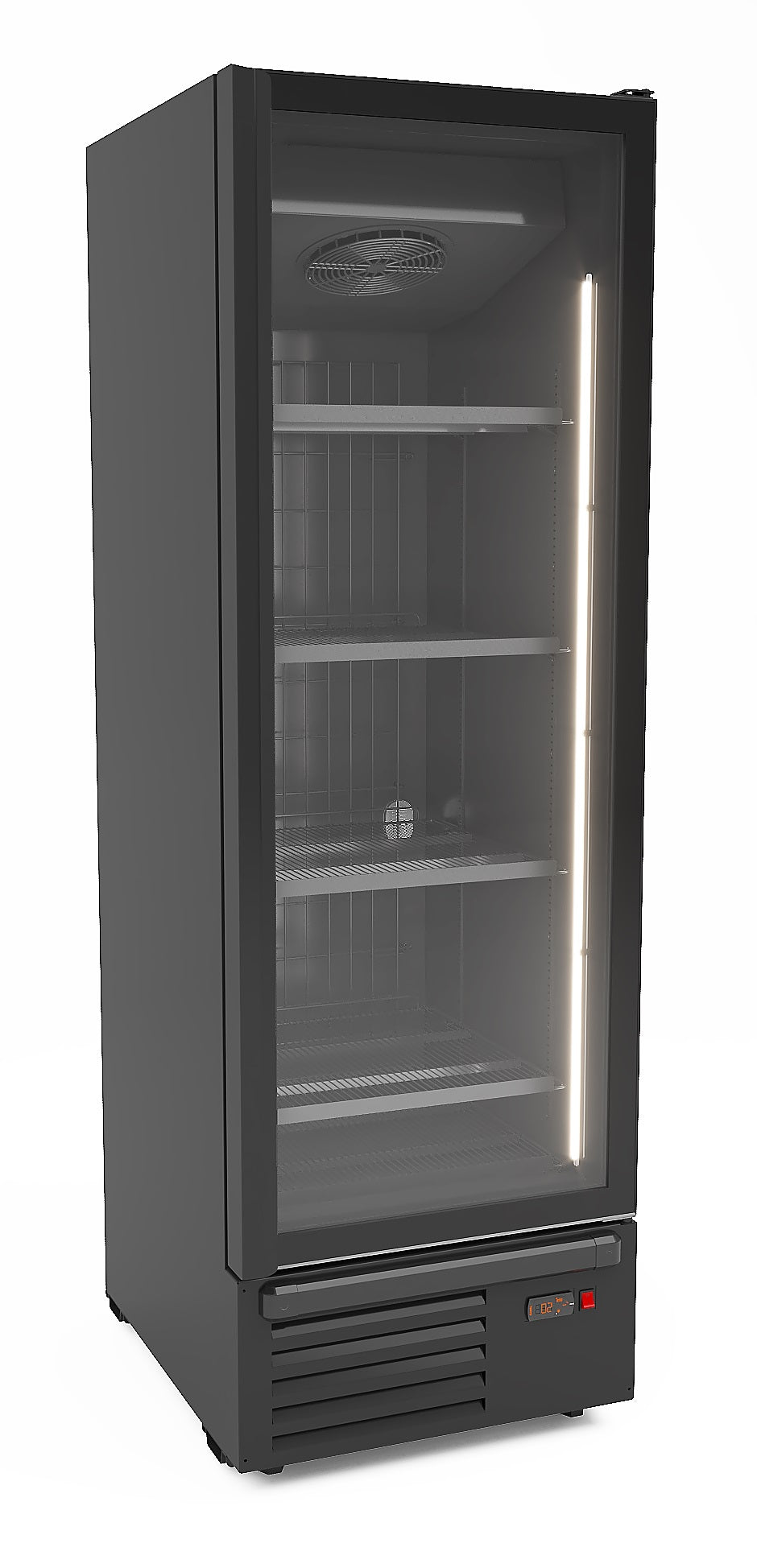 Combisteel Freezer 1 Glass Door Black 500 L