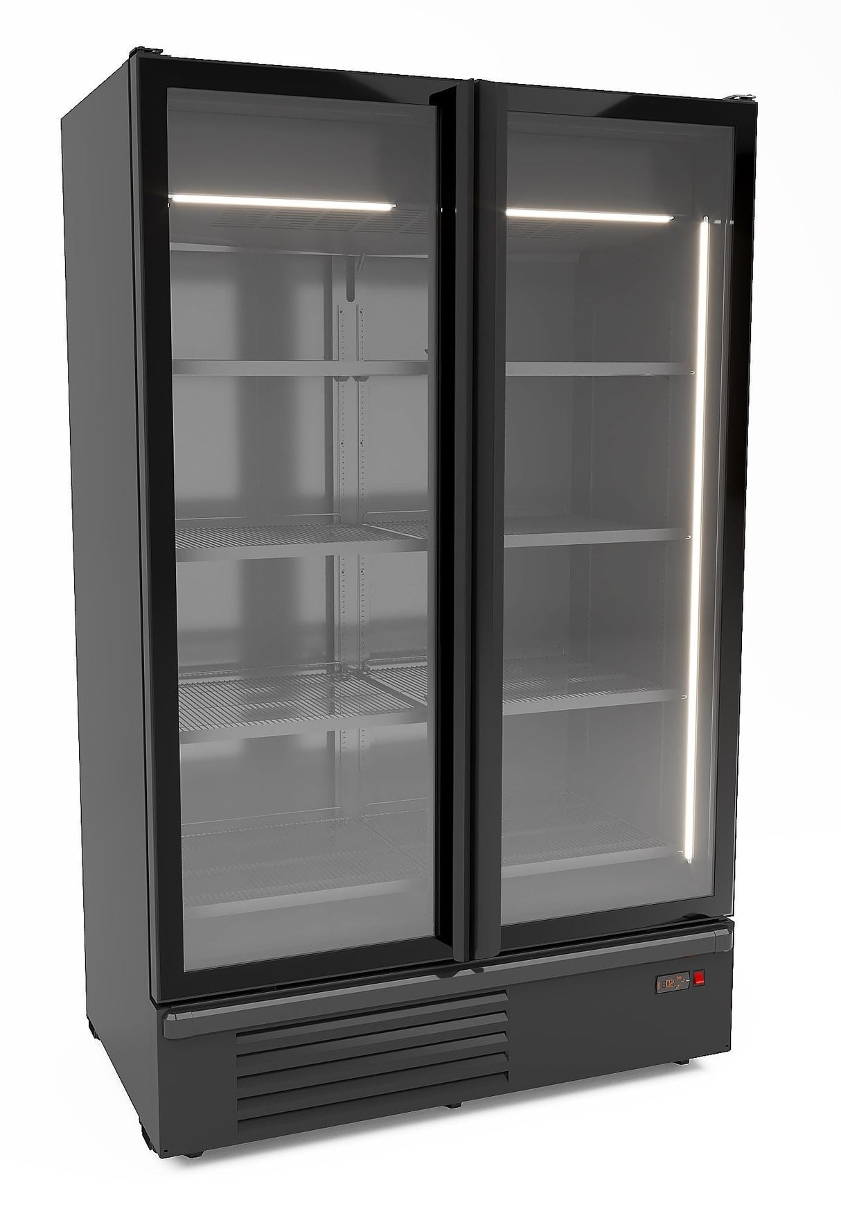 Premium 1230Ltr Double Hinged Glass Door Freezer Merchandiser by Combisteel - Perfect for Showcasing Your Products!