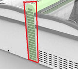 Stylish White Chest Freezer by Combisteel - Perfect for Island Display, Model 7072.9045