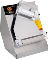 Experience Effortless Pizza Making with the Combisteel 12-Inch Twin Roller Dough Former - Model 7073.0115