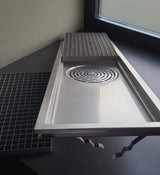 Premium 200 x 200mm Fixed Horizontal Kitchen Drainage Floor Gully by Combisteel - Model 7075.0120