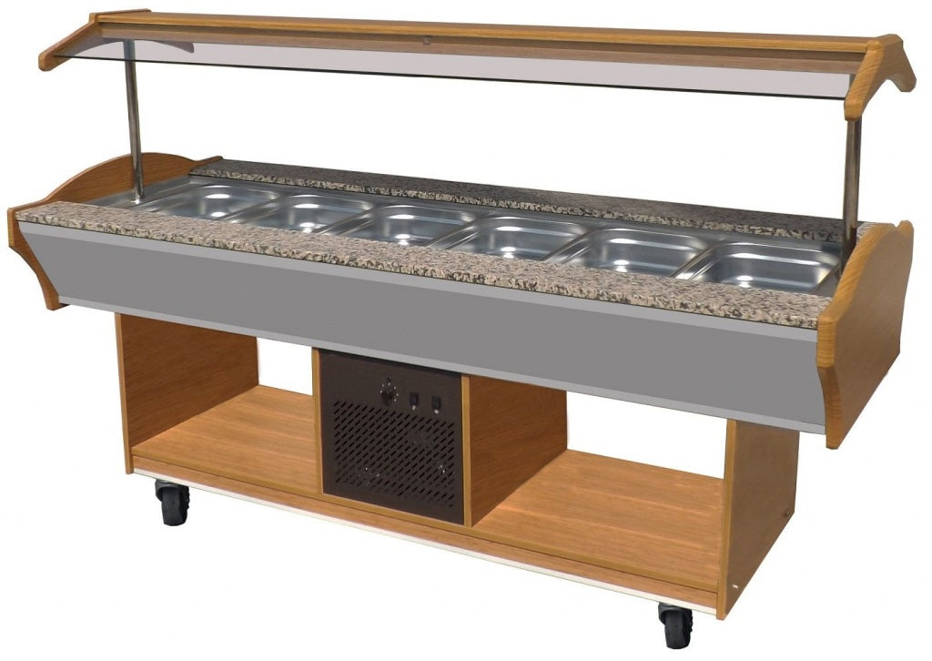 Stylish Combisteel Refrigerated Salad Bar Buffet Display - 6 x 1/1 GN - Model 7077.0015