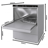 Commercial Dishwasher - Dishwasher Frontloader Ent 500 230 Dp Dde With Drain Pump And Detergent Dispenser