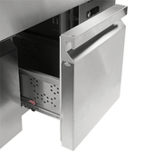 Commercial Catering Equipment - Refrigerated Cocktail Bar Station Incl. Sink, Glass Rinser, Speedrail For Bottles, Cutting Board And Waste Bin