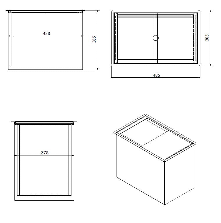 Combisteel Ss Drop In Ice Bin