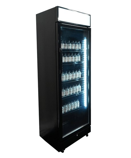 Commercial Catering Equipment - Refrigerator 1 Glass Door Black With Light Box Sve-450 Blc