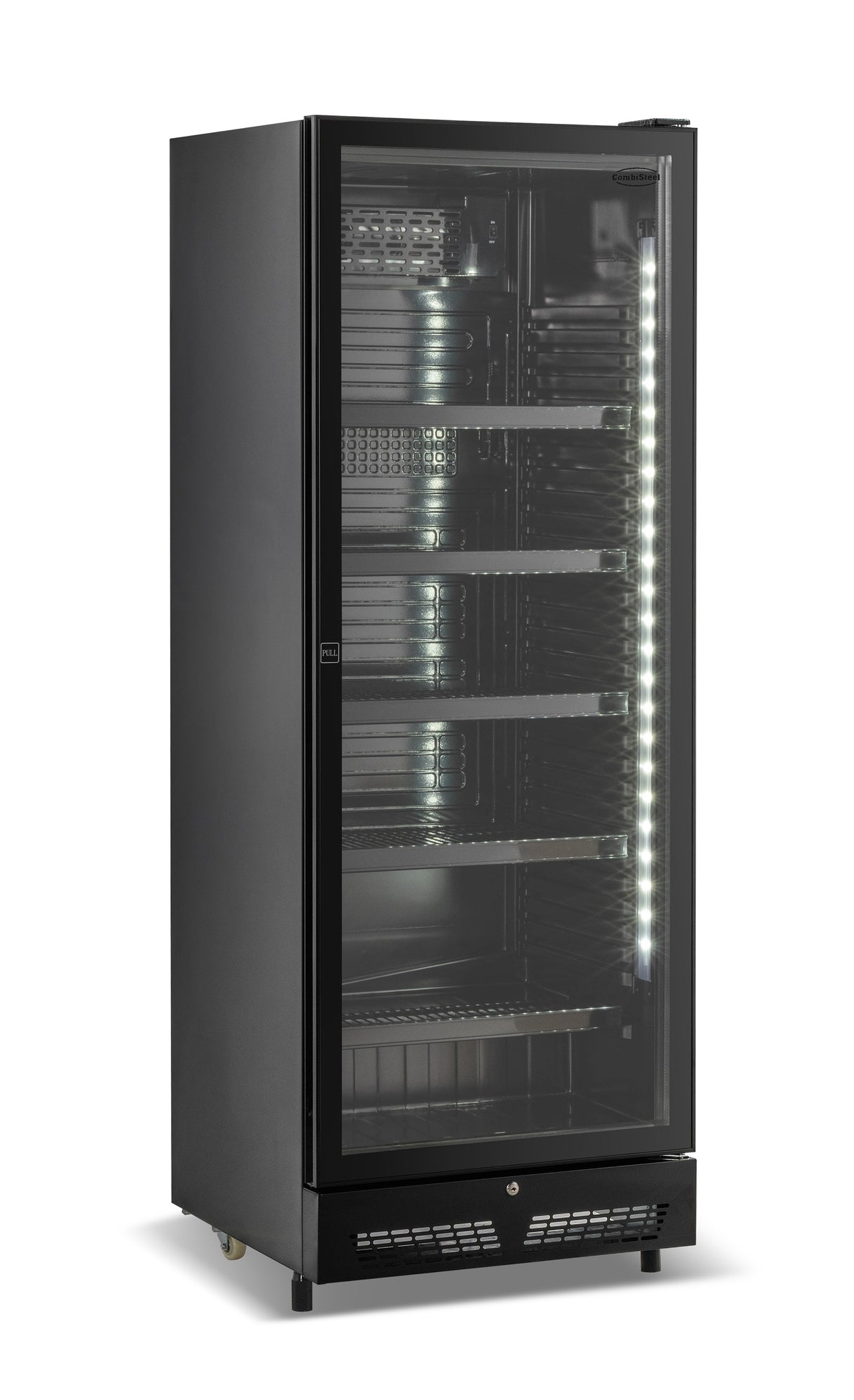 Commercial Catering Equipment - Refrigerator 1 Glass Door Black Sve 450 Bl