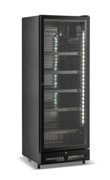 Commercial Catering Equipment - Refrigerator 1 Glass Door Black Sve 450 Bl