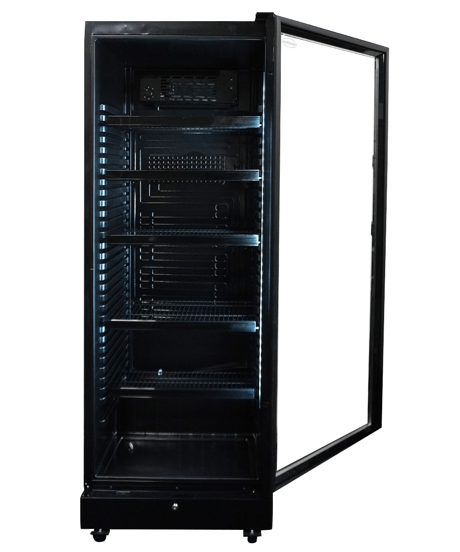 Commercial Catering Equipment - Refrigerator 1 Glass Door Black Sve 450 Bl