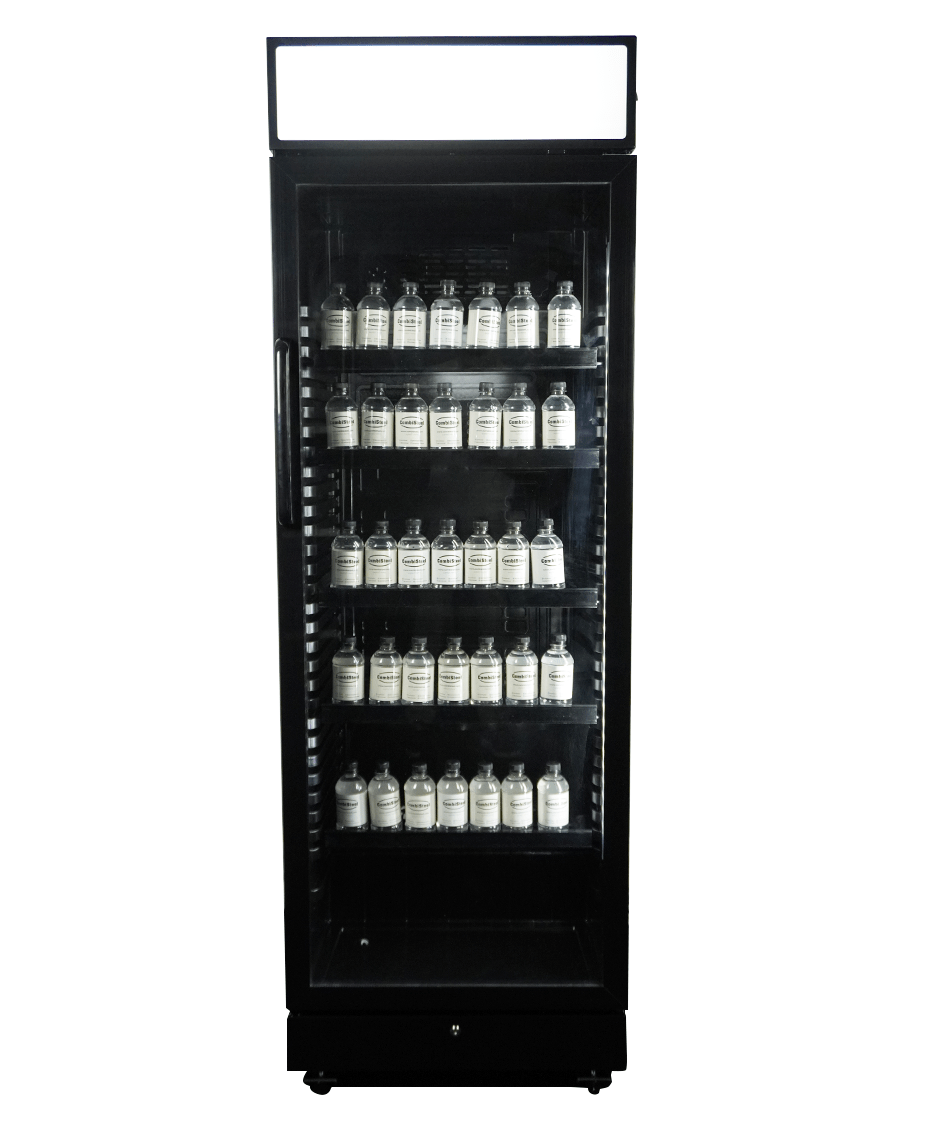Commercial Catering Equipment - Refrigerator 1 Glass Door Black With Light Box Sve 450 Blc