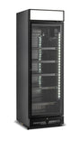 Refrigerator 1 Glass Door Black With Light Box Sve-450 Blc