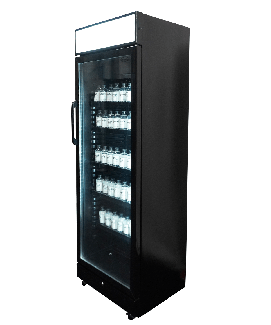 Commercial Catering Equipment - Refrigerator 1 Glass Door Black With Light Box Sve 450 Blc