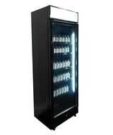 Commercial Catering Equipment - Refrigerator 1 Glass Door Black With Light Box Sve 450 Blc