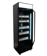 Commercial Catering Equipment - Refrigerator 1 Glass Door Black With Light Box Sve 450 Blc