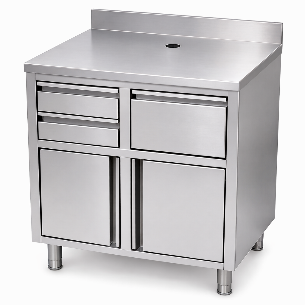 Commercial Stainless Steel Work Table - Stainless Steel Coffee Worktable 1000 X600 X1150