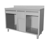 Commercial Stainless Steel Work Table - Stainless Steel Coffee Worktable 1500 X600 X1150