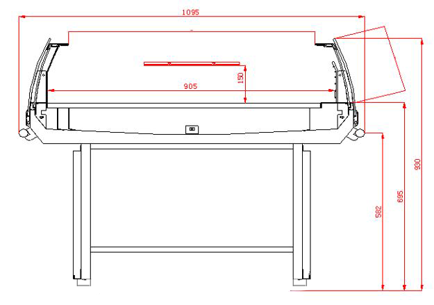 Elegant Combisteel Cooling Island with Sleek Glass Canopy - Model 1.3 - 7090.0025