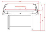 Elegant Combisteel Cooling Island with Sleek Glass Canopy - Model 1.3 - 7090.0025