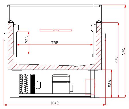 Versatile Combisteel Cooling/Freezing Island - Switchable 1.5 Model 7090.0055