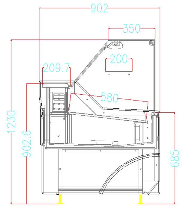 Wesley 1590mm Wide Refrigerated Serve Over Display by Combisteel - Model 7090.0090