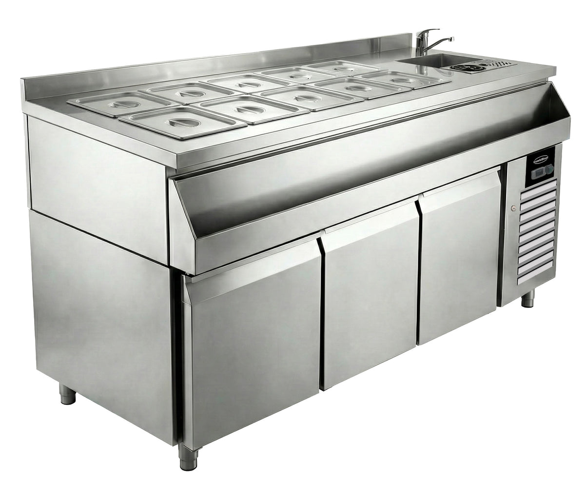 Combisteel Refrigerated Counter 3 Doors With Cocktail Bar Station