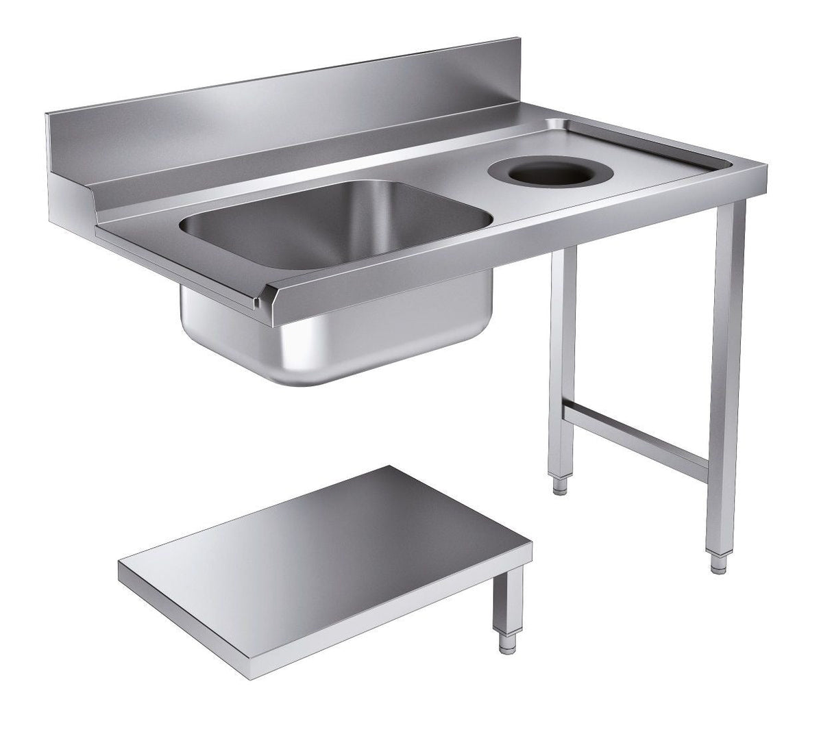 Enhance Your Kitchen with the Combisteel Pre Wash Dishwasher Entry Sink – 1200mm Flat Pack with Scrape Waste Hole!