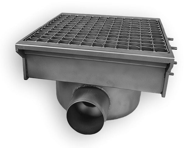 Versatile Combisteel Drain with Single Outlet for Connectable Slotted Channel - 300 x 265mm - Model 7107.0020