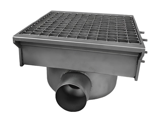 Versatile Combisteel Dual-Exit Drain for Connectable Slotted Channel - 300 x 265mm - Model 7107.0025