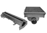 Versatile Combisteel Dual-Exit Drain for Connectable Slotted Channel - 300 x 265mm - Model 7107.0025