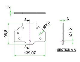 Premium Combisteel Flange Cover for Kitchen Trench Drain - Connectable Slotted Channel - Model 7107.0030