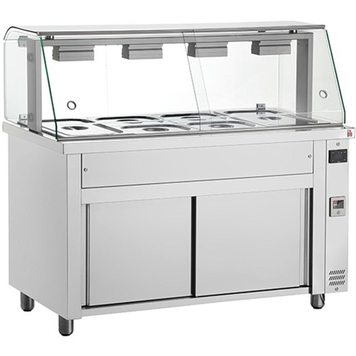 Bain Marie With Glass Structure 4x Gn1/1