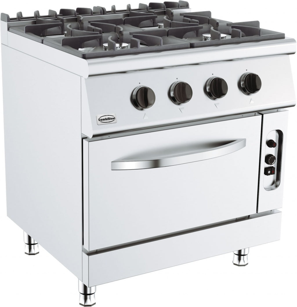 Combisteel Commercial 4-Burner Gas Oven Range - Model 7178.0415