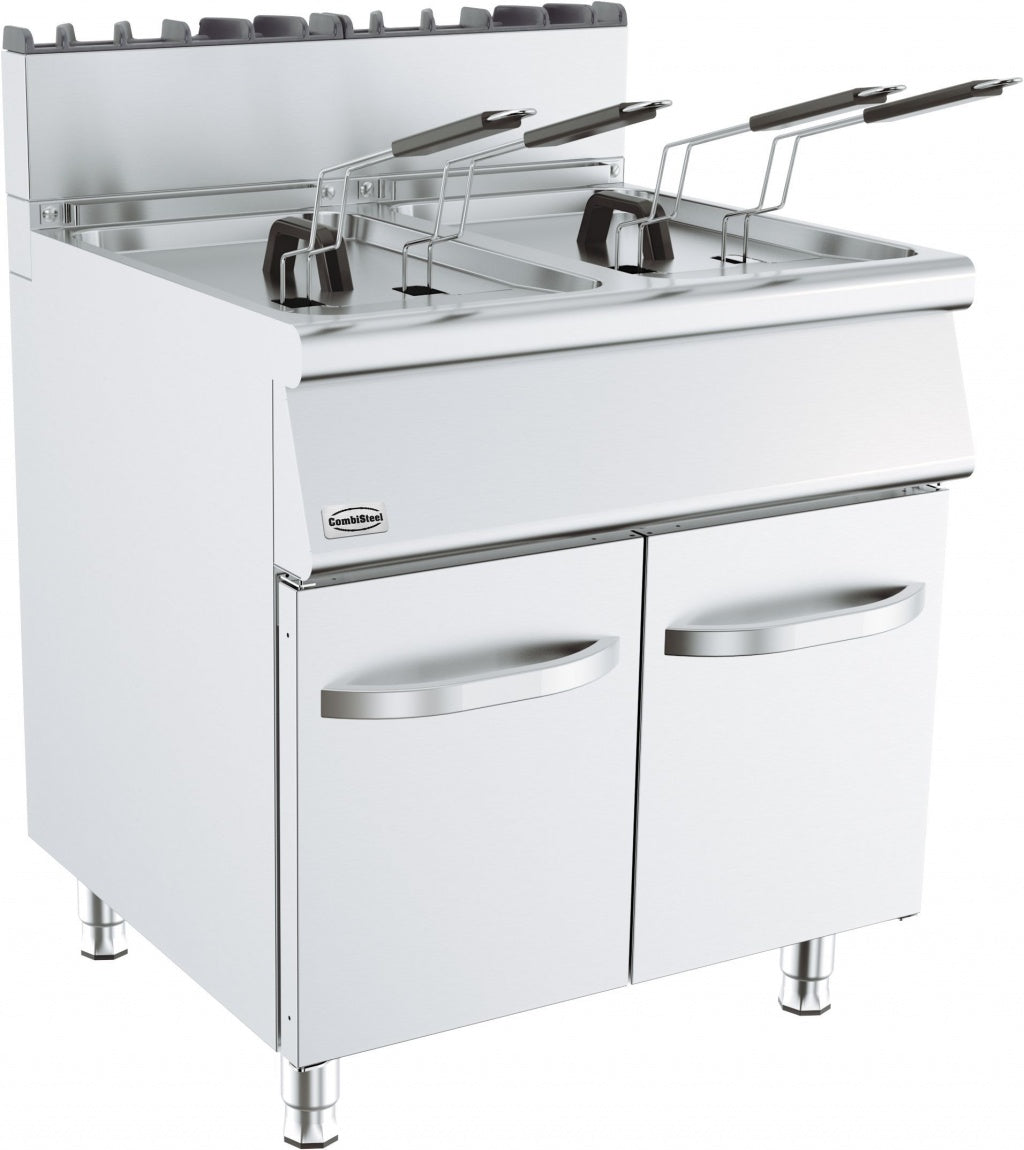 Double the Delights: Combisteel Gas Fryer with Twin Tanks and Four Baskets - 2 x 15 Litre Capacity!