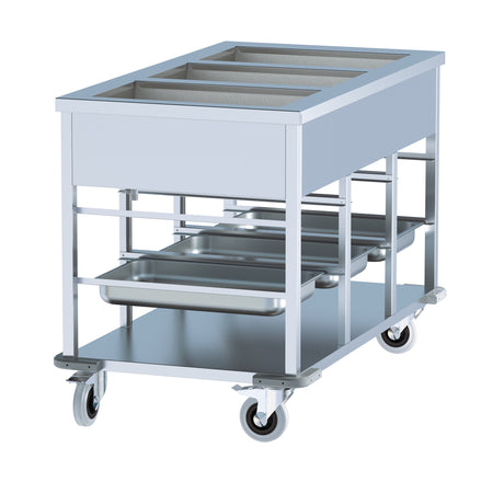 Commercial Catering Equipment - Bain-marie Trolley 3/1.
