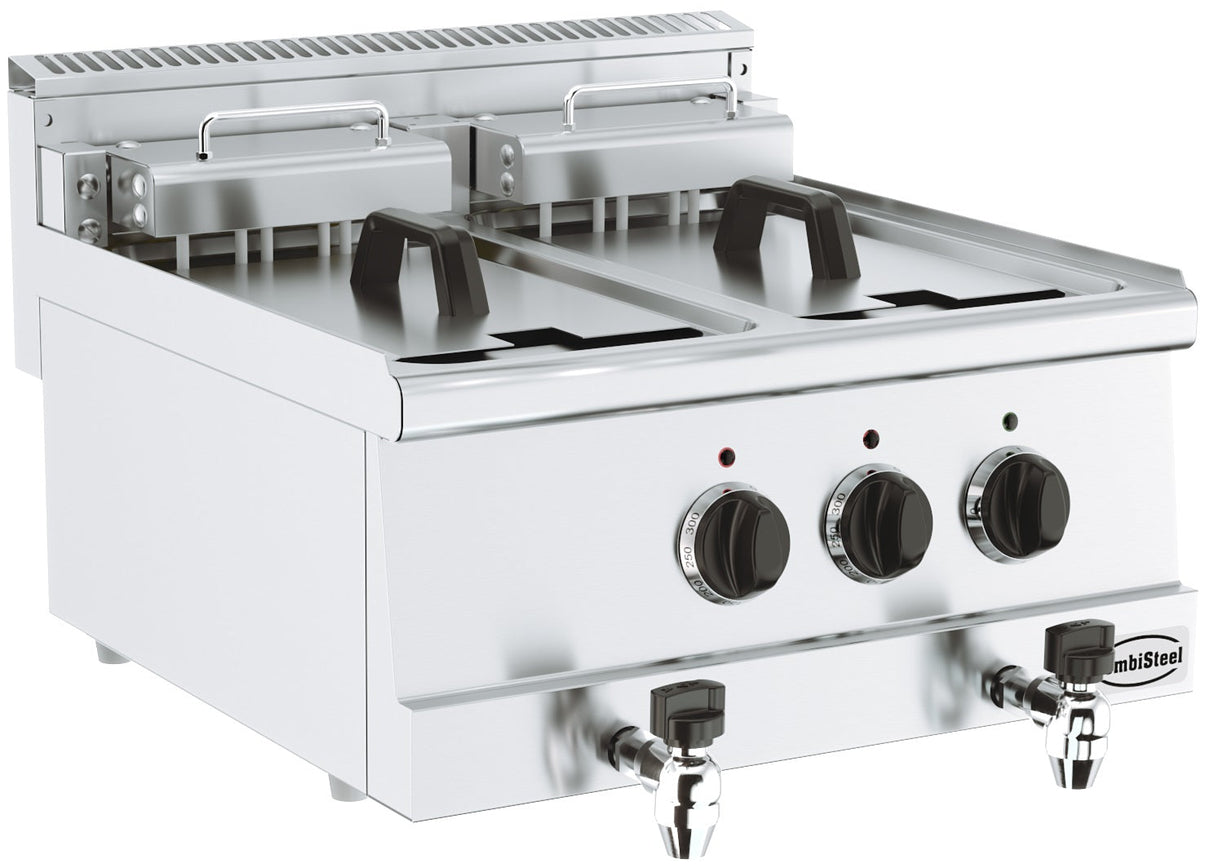 Professional 600 Electric Fryer with Dual 10L Capacity - Combisteel Model 7178.0095