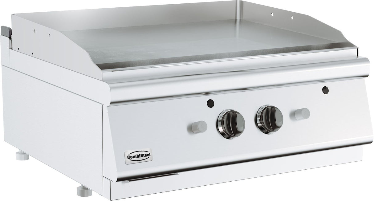 Elevate Your Cooking Experience with the Combisteel 800mm Wide Gas Countertop Frying Griddle - Dual Burner Design!