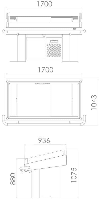 Premium Combisteel Refrigerated Seafood Display Counter - Model 7178.0900