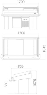 Premium Combisteel Refrigerated Seafood Display Counter - Model 7178.0900