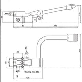 Revamped Combisteel Pedal-Operated Mixing Faucet with Single Pedal - Model 7212.0055