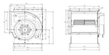 Powerful 12" Combisteel Centrifugal Kitchen Exhaust Fan - 6800 m³/h Airflow Performance