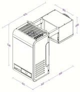 Enhanced Combisteel Wall-Mounted Straddle Unit for Optimal Temperature Control - 9.6 to 19.9 M³ Capacity - Model 7265.0010