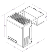 Revamp Your Space with the Combisteel Wall-Mounted Straddle Type Unit - Efficient 8.4-17.4 M3 Capacity, 230V Power!