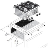 Powerful 4-Burner Gas Range by Combisteel - 18Kw Performance (Model 7266.0015)